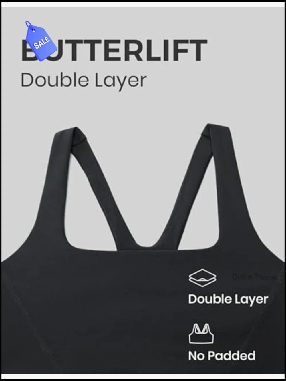 Seamless Racerback Sports Bra Light Support Double Layered Yoga Top